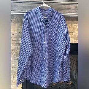 Navy blue and purple long sleeve men’s shirt size 2XLT
